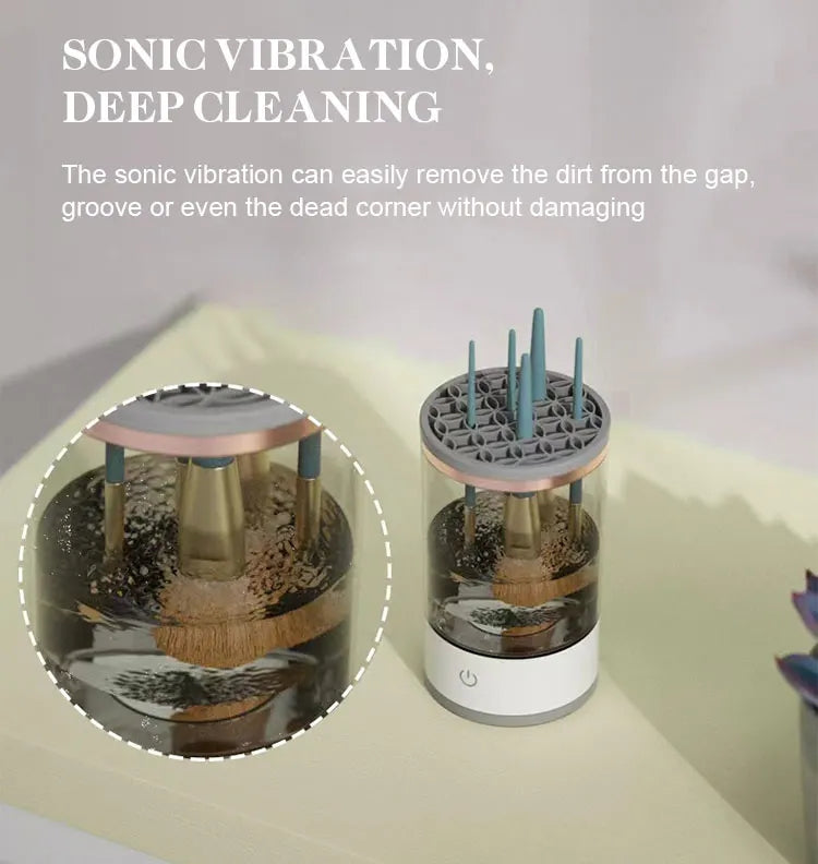 3 in 1 Automatic USB Automatic portable spinning makeup brush cleaner device makeup brush cleaner